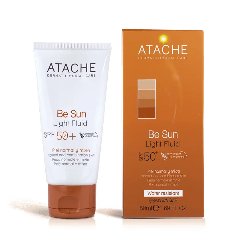 61x8ihexajl._sl1500_-800x800-62 Сонцезахисний антивіковий флюїд ATACHE Be Sun Light Fluid SPF-50+ 50 мл - Зображення 1